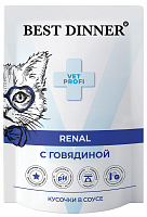 Best Dinner Renal Влажный корм для кошек с говядиной, 85 г