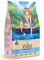 Zillii Light/Sterilized Белая рыба с лососем для взрослых кошек страдающих лишним весом и стерилизованных
