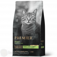 Premier Adult Cat Свежее мясо ягнёнка с индейкой для взрослых кошек с нормальной активностью, чувствительным пищеварением или склонных к аллергии