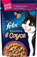 Felix Sensations с уткой и морковью в соусе, 85 гр